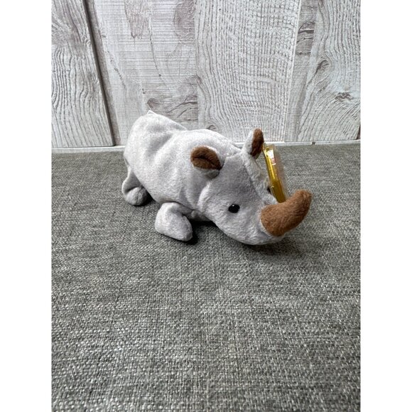 Ty Beanie Babies Collection Spike The Rhino Plush Toy - Picture 1 of 8